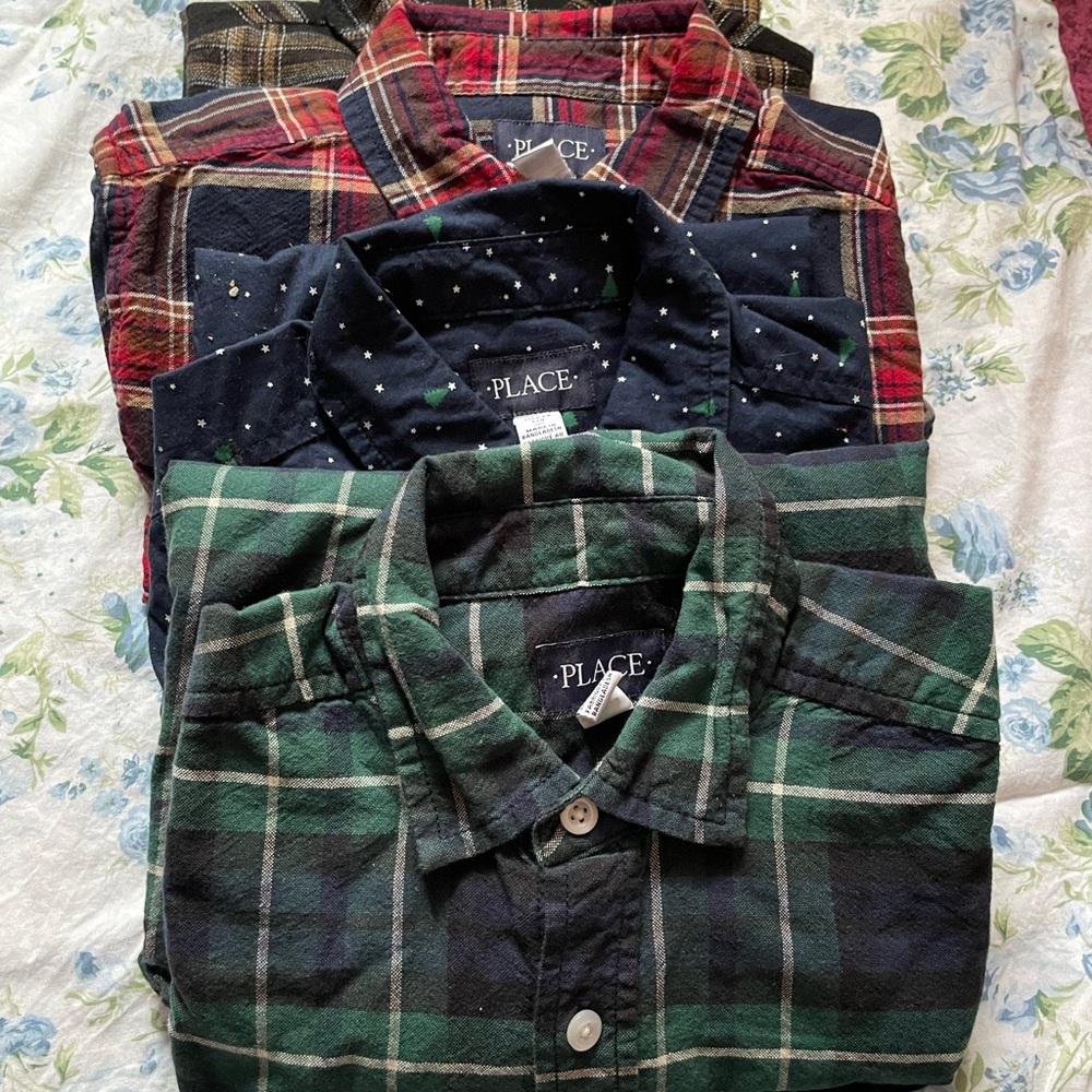 PLACE Size :10Y Plaid Shirt set of 4